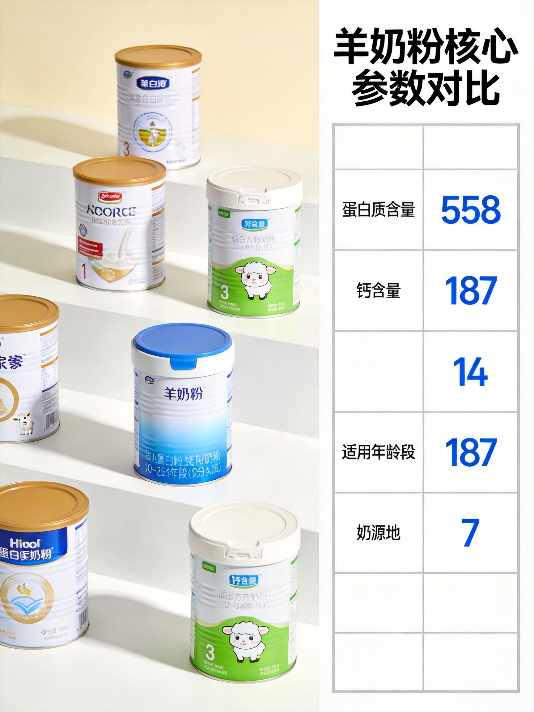 2026年主流羊奶粉品牌核心成分横评